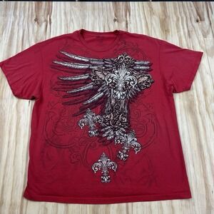 Y2K Urban Legends Men's 2XL Red Big Graphic T Shirt Short Sleeve Streetwear